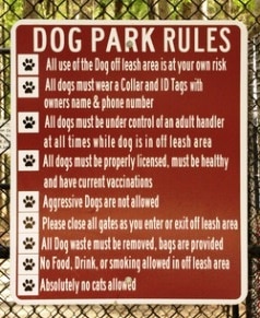 dog park rules