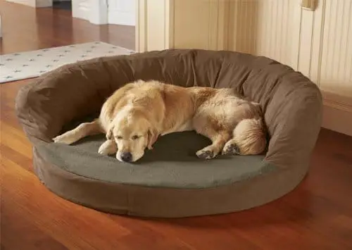 Orvis Fleecelock Bolster Dog Bed With Memory Foam