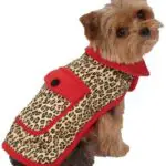M. Isaac Mizrahi Leopard Collection Reversible Coat, Red