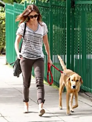 Emily Blunt and her lab Finn